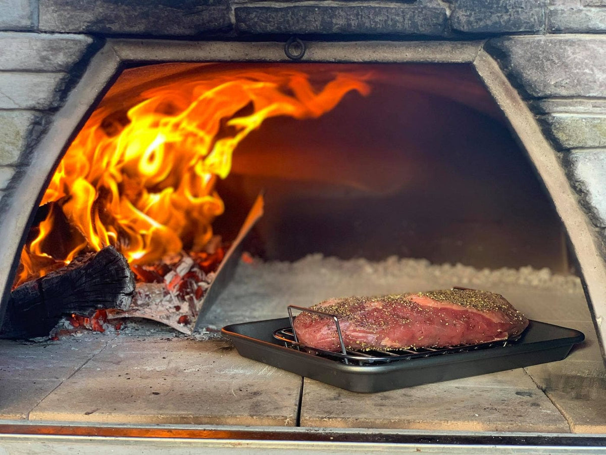 Authentic Pizza Ovens Pizza Ovens Authentic Pizza Ovens ‘Maximus Prime’ BLACK Portable Wood-Fired Pizza Oven / Handmade, Stacked Stone, Bake, Roast / PRIMEB