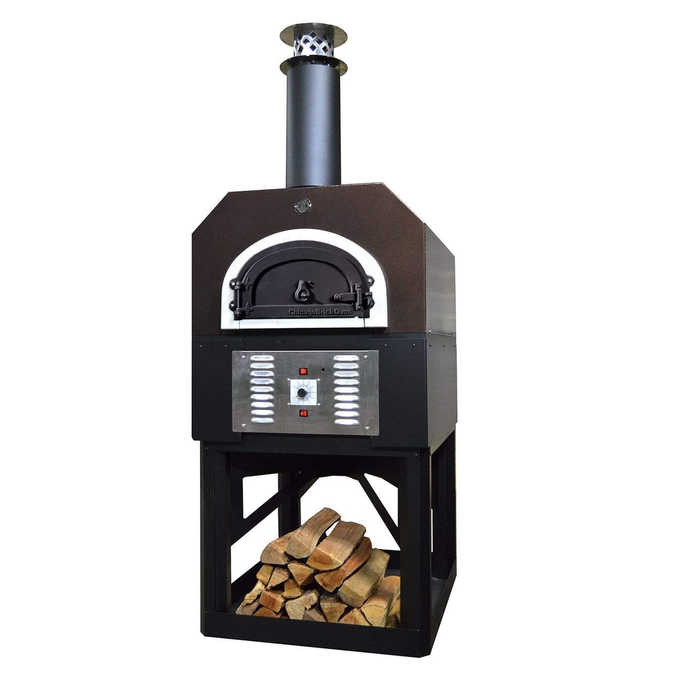 Chicago Brick Oven Pizza Ovens Chicago Brick Oven Dual Fuel Pizza Oven / CBO-750 on Stand / Hybrid (Gas/Wood) / CBO-O-STD-750-HYB