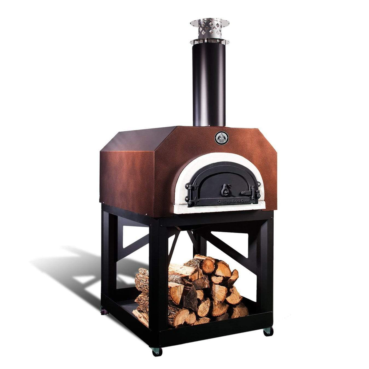 Chicago Brick Oven Pizza Ovens Chicago Brick Oven Mobile Wood Fired Pizza Oven / CBO-750 on Wheeled Cart / CBO-O-MBL-750