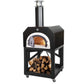 Chicago Brick Oven Pizza Ovens Solar Black Chicago Brick Oven Mobile Wood Fired Pizza Oven / CBO-750 on Wheeled Cart / CBO-O-MBL-750