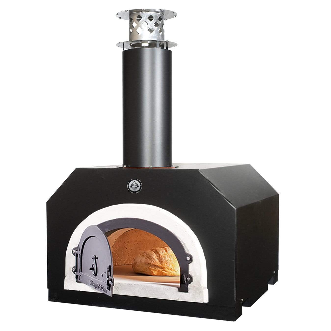 Chicago Brick Oven Pizza Ovens Solar Black Chicago Brick Oven Wood Fired Pizza Oven / CBO-750 Countertop / 38" X 28" Cooking Surface / CBO-O-CT-750
