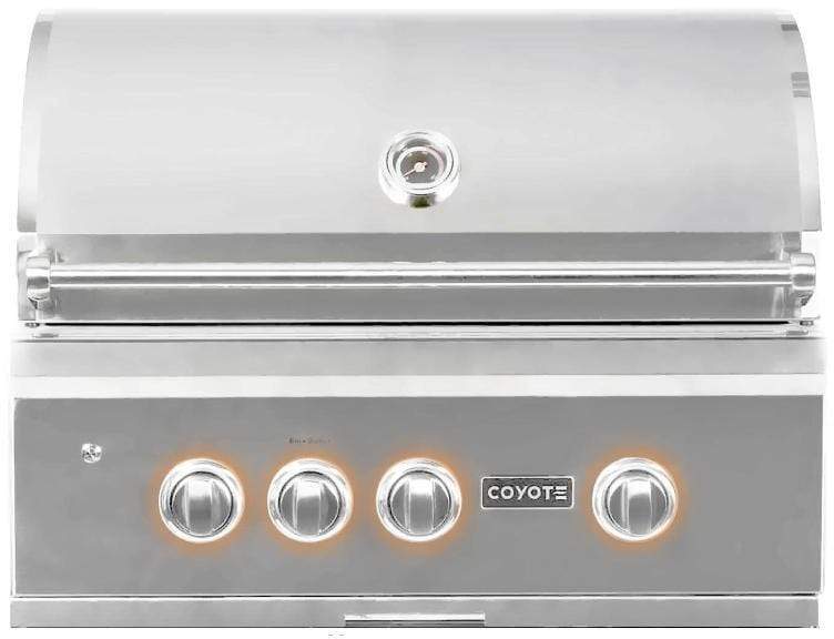 Coyote Grill Coyote S-Series 30&quot; Grill, LED Lights, Ceramics