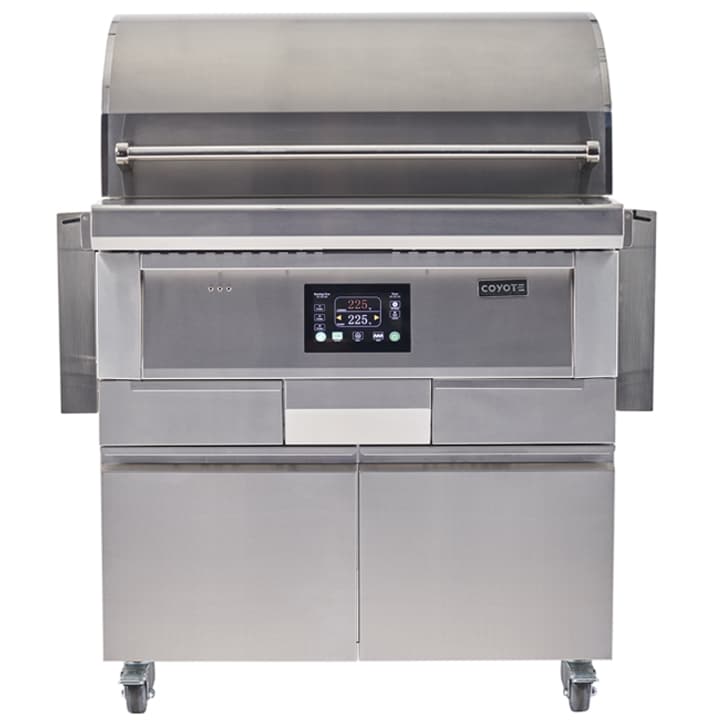 Coyote 36" Freestanding Cart Pellet Grill / C1P36-FS | OutdoorKitchenPro
