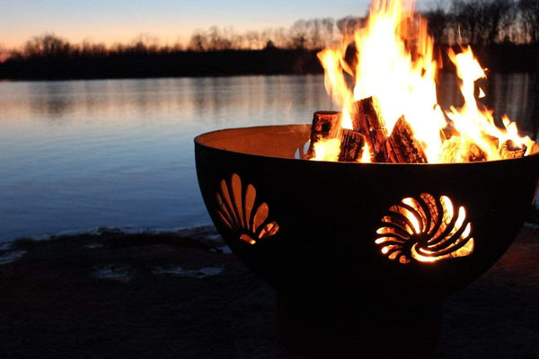 Fire Pit Art Beachcomber Fire Pit / Wood or Gas / Sea Shells ...