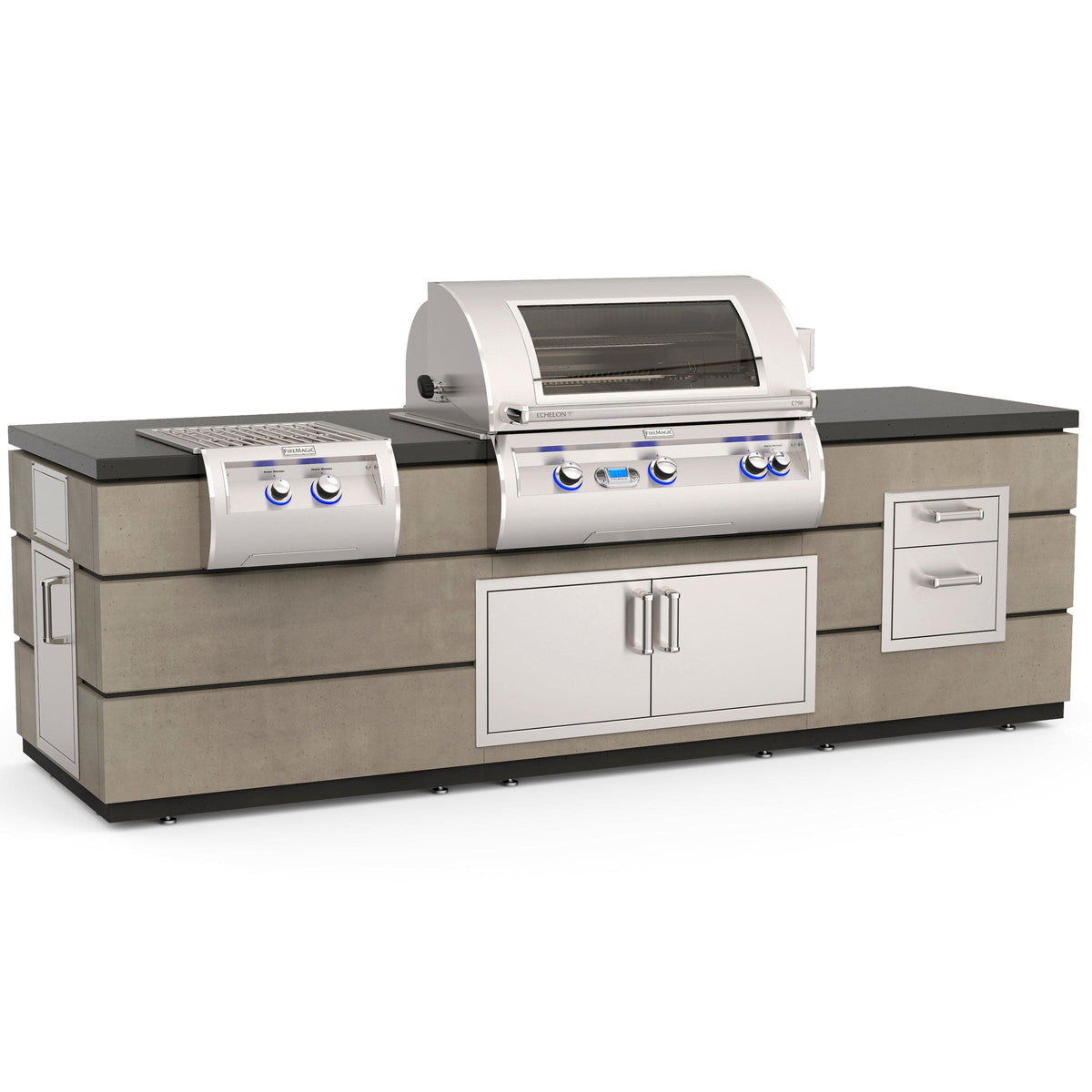 Firemagic Islands Fire Magic Contemporary Island System With Double Drawer ID790-SMD-115BA