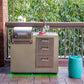 Firemagic Islands Fire magic Electric Grill Island Bundle with Triple Drawer (36" x 44") - GFRC Island in Smoke finish