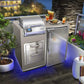 Firemagic Islands Firemagic Electric Grill Island Bundle with Refrigerator (36" x 44") - GFRC Island in Smoke finish