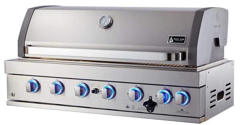 Mont Alpi Grill Mont Alpi 805 Built-In Stainless Steel Grill Head / 6 Burner Grill, Infrared Back Burner, Rotisserie Kit / MABI805