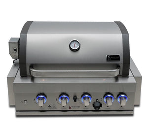 Mont Alpi Grills Mont Alpi 400 Built-In Gas Grill / 4-Burner Grill, Infrared Back Burner, Stainless Steel, Rotisserie Kit / MABi400