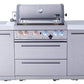 Mont Alpi Island Mont Alpi 400 Deluxe Stainless Steel Island / 4 Burner Grill, 2 Infrared Burners, Rotisserie Kit, Cover / MAi400-D