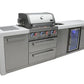 Mont Alpi Islands Mont Alpi 400 Deluxe Island with Beverage Center / 4-Burner Grill, 2 Infrared Burners, Stainless Steel, Sink, Fridge / MAi400-DBEV