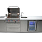 Mont Alpi Islands Mont Alpi 400 Deluxe Island with Beverage Center / 4-Burner Grill, 2 Infrared Burners, Stainless Steel, Sink, Fridge / MAi400-DBEV