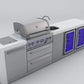 Mont Alpi Islands Mont Alpi 400 Deluxe Island with Beverage Center + Fridge Cabinet / 4-Burner Grill, 2 Infrared Burners, Sink, 2 Fridges, Stainless Steel / MAi400-DBEVFC