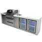 Mont Alpi Islands Mont Alpi 400 Deluxe Island with Beverage Center + Fridge Cabinet / 4-Burner Grill, 2 Infrared Burners, Sink, 2 Fridges, Stainless Steel / MAi400-DBEVFC