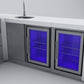 Mont Alpi Islands Mont Alpi 400 Deluxe Island with Beverage Center + Fridge Cabinet + 90 Degree Corner / 4-Burner Grill, 2 Infrared Burners, Sink, 2 Fridges / MAi400-DBEV90FC