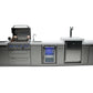 Mont Alpi Islands Mont Alpi 400 Deluxe Island with Beverage Center + Kegerator / 4-Burner Grill, 2 Infrared Burners, Sink, Fridge, Stainless Steel / MAi400-DKEGBEV