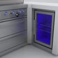 Mont Alpi Islands Mont Alpi 400 Deluxe Island with Fridge Cabinet + 90 Degree Corner / 4-Burner Grill, 2 Infrared Burners, Fridge, Stainless Steel / MAi400-D90FC