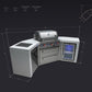 Mont Alpi Islands Mont Alpi 400 Deluxe Island with Fridge Cabinet + Two 45 Degree Corners / 4-Burner Grill, 2 Infrared Burners, Fridge, Stainless Steel / MAi400-D45FC