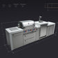 Mont Alpi Islands Mont Alpi 400 Deluxe Island with Kegerator / 4-Burner Grill, 2 Infrared Burners, Stainless Steel, Waterfall Sides / MAi400-DKEG