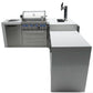 Mont Alpi Islands Mont Alpi 400 Deluxe Island with Kegerator + 90 Degree Corner / 4-Burner Grill, 2 Infrared Burners, Stainless Steel, Waterfall Sides  / MAi400-D90KEG