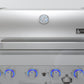 Mont Alpi Islands Mont Alpi 400 Deluxe Island with Two 45 Degree Corners / 4-Burner Grill, 2 Infrared Burners, Stainless Steel, Cover / MAi400-D45