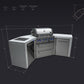 Mont Alpi Islands Mont Alpi 400 Deluxe Island with Two 45 Degree Corners / 4-Burner Grill, 2 Infrared Burners, Stainless Steel, Cover / MAi400-D45