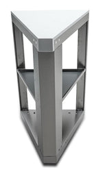 Mont Alpi Islands Mont Alpi 45 Degree Corner Module / Island Extension, Stainless Steel, White Composite Granite Counter / MA45C