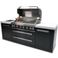 Mont Alpi Islands Mont Alpi 805 Black Stainless Steel Island / 6-Burner Grill, 2 Infrared Burners, Rotisserie Kit, Cover / MAi805-BSS