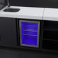 Mont Alpi Islands Mont Alpi 805 Black Stainless Steel Island with Beverage Center / 6-Burner Grill, 2 Infrared Burners, Sink, Fridge / MAi805-BSSBEV