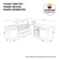 Mont Alpi Islands Mont Alpi 805 Deluxe Island with Beverage Center + 90 Degree Corner / 6-Burner Grill, 2 Infrared Burners, Sink, Fridge, Stainless Steel / MAi805-DBEV90C