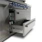 Mont Alpi Islands Mont Alpi 805 Deluxe Island with Beverage Center + 90 Degree Corner + Kegerator / 6-Burner Grill, 2 Infrared Burners, Kegerator, 3 Taps, Sink, Fridge, Stainless Steel / MAi805-D90KEGBEV