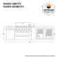Mont Alpi Islands Mont Alpi 805 Deluxe Island with Beverage Center + Fridge Cabinet / 6-Burner Grill, 2 Infrared Burners, Sink, 2 Fridges / MAi805-DBEVFC