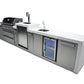 Mont Alpi Islands Mont Alpi 805 Deluxe Island with Beverage Center + Kegerator / 6-Burner Grill, 2 Infrared Burners, Kegerator, 3 Taps, Sink, Fridge, Stainless Steel / MAi805-DKEGBEV