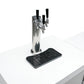 Mont Alpi Islands Mont Alpi 805 Deluxe Island with Beverage Center + Kegerator + 90 Degree Corner / 6-Burner Grill, 2 Infrared Burners, Sink, Fridge, 3 Beer Taps, Waterfall Sides/ MAi805-D90KEGBEV