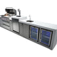 Mont Alpi Islands Mont Alpi 805 Deluxe Island with Beverage Center + Kegerator + Fridge Cabinet / 6-Burner Grill, 2 Infrared Burners, Sink, 2 Fridges, Waterfall Sides, Stainless Steel / MAi805-DKEGBEVFC