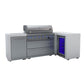 Mont Alpi Islands Mont Alpi 805 Deluxe Island with Fridge Cabinet + 90 Degree Corner / 6-Burner Grill, 2 Infrared Burners, Fridge, Stainless Steel / MAi805-D90FC