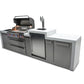 Mont Alpi Islands Mont Alpi 805 Deluxe Island with Kegerator / 6-Burner Grill, 2 Infrared Burners, Kegerator, 3 Taps, Stainless Steel, Waterfall Sides / MAi805-DKEG