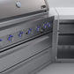 Mont Alpi Islands Mont Alpi 805 Deluxe Island with Two 45 Degree Corners/ 6-Burner Grill, 2 Infrared Burners, Stainless Steel / MAi805-D45