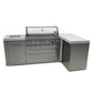 Mont Alpi Islands Mont Alpi 805 Island with 90 Degree Corner / 6-Burner Grill, 2 Infrared Burners, Stainless Steel / MAi805-90C