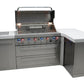 Mont Alpi Islands Mont Alpi 805 Island with 90 Degree Corner / 6-Burner Grill, 2 Infrared Burners, Stainless Steel / MAi805-90C