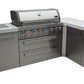 Mont Alpi Islands Mont Alpi 805 Island with 90 Degree Corner / 6-Burner Grill, 2 Infrared Burners, Stainless Steel / MAi805-90C