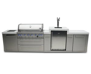 Mont Alpi Islands Mont Alpi 805 Island with Kegerator / 6-Burner Grill, 2 Infrared Burners, Stainless Steel / MAi805-KEG