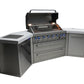 Mont Alpi Islands Mont Alpi 805 Island with Two 45 Degree Corners/ 6-Burner Grill, 2 Infrared Burners, Stainless Steel / MAi805-45