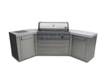 Mont Alpi Islands Mont Alpi 805 Island with Two 45 Degree Corners/ 6-Burner Grill, 2 Infrared Burners, Stainless Steel / MAi805-45