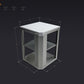 Mont Alpi Islands Mont Alpi 90 Degree Corner Module / Island Extension, Stainless Steel, White Composite Granite Counter / MA90C