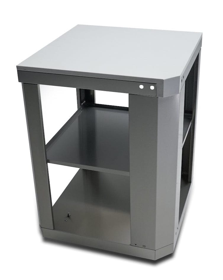 Mont Alpi Islands Mont Alpi 90 Degree Corner Module / Island Extension, Stainless Steel, White Composite Granite Counter / MA90C