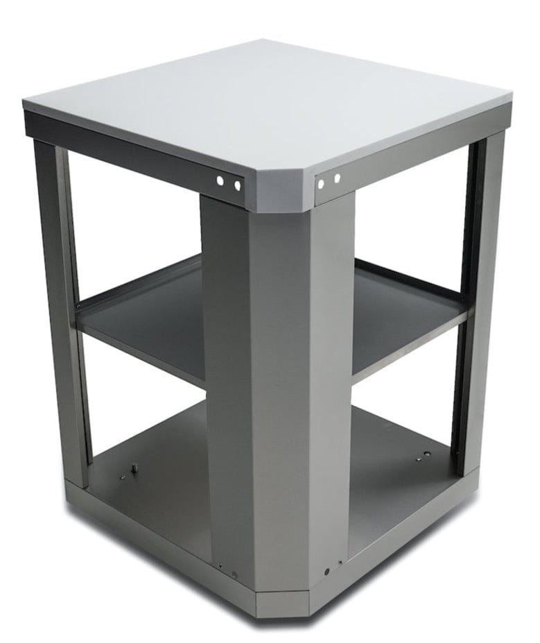 Mont Alpi Islands Mont Alpi 90 Degree Corner Module / Island Extension, Stainless Steel, White Composite Granite Counter / MA90C