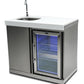 Mont Alpi Kitchen Mont Alpi Beverage Center / Sink, Fridge, Stainless Steel, White Composite Granite Counter / MASF-SS