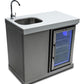 Mont Alpi Kitchen Mont Alpi Beverage Center / Sink, Fridge, Stainless Steel, White Composite Granite Counter / MASF-SS