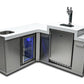 Mont Alpi Kitchen Mont Alpi Beverage Center with 90 Degree Corner + Kegerator / Kegerator, Sink, Fridge, 3 taps / MA-BEV90KEG